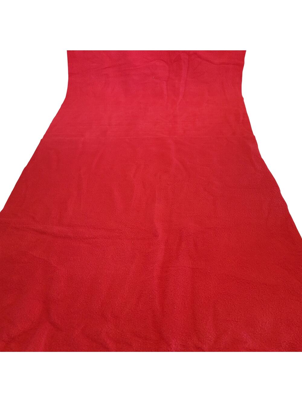 Red Fleece Fabric 62 x 28" Soft Warm Material for Craft Sewing Unbranded Remnant